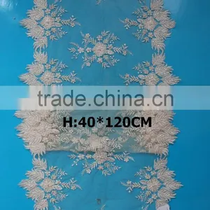 African Wedding Embroidered on Tulle Beaded Table Cloth Wholesale thumbnail-1