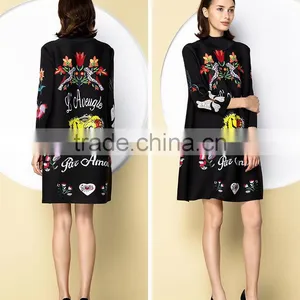 Factory Direct Women Colorful Printing Polyester Fabric Dresses thumbnail-6