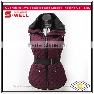 2016 Wholesale Custom Winter Brand Padded Women Vest Jacket thumbnail-1