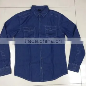 Mens Denim Shirt With Simple Design 16 thumbnail-1