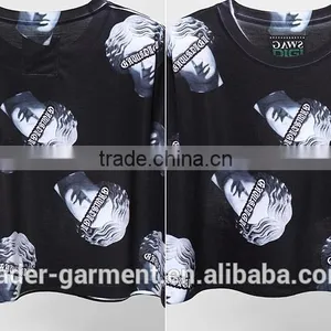 High Quality Full Sublimation T Shirt With Statue Digital Print T Shirt for Unisex thumbnail-2