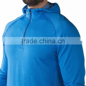 Wholesale Quick Dry Fabric Man Running Half Zip Pullover Hoodie thumbnail-3