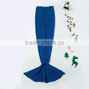 ShiJ 195*90cm 730g Adult High Quality Crochet Mermaid Tail Blanket thumbnail-2