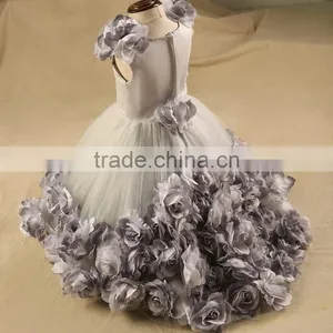 Newest Girl Wedding Dresses With Bubble Flower Girl Evenning Princess Dresses For The Piano Girls Clothing NP-G-GD905-71 thumbnail-3