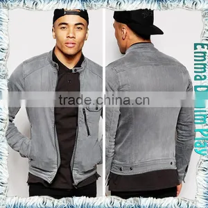 Men Denim New Fashion Long Sleeves Motorcycle Jacket thumbnail-2