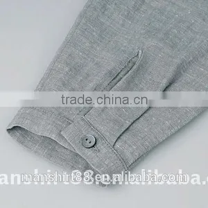 Latest Man's V-neck Linen Casual Shirt thumbnail-3