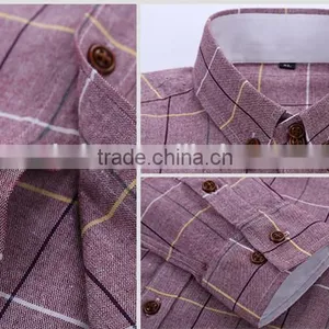 Business Casual Plaid Shirt Wash-and-wear Cotton of Cultivate One's Morality Men Long Sleeve Shirt Male Tide thumbnail-5