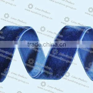 Dark Blue Double Face Velvet Ribbon thumbnail-1