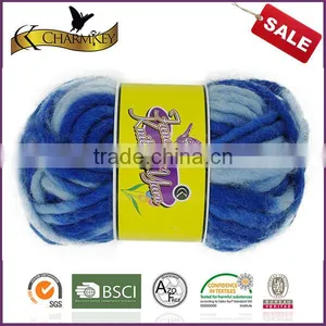 Charmkey Thick Knitting Yarn Mixed Color Dyed 100 Wool Roving Yarn for Scarf thumbnail-2