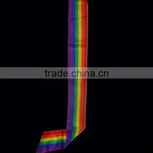 Satin LGBT Rainbow Sash - Gay Pride Parade Lesbian Pride Party Supplies thumbnail-5
