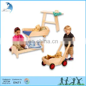 Wholesale Nursery School Montessori Equipment Wooden Toy Train thumbnail-1