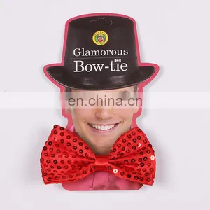 Size Ribbon Sequin Flashing Bow Tie With Trim thumbnail-4