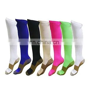 Copper Compression Socks For Men & Women - Best For Running, Athletic, Medical, Pregnancy and Travel -15-20mmHg#YLW-10 thumbnail-1