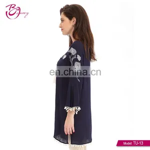 Guangzhou Apparel Summer Thread Long Sleeve Blouse Fashion Design thumbnail-2