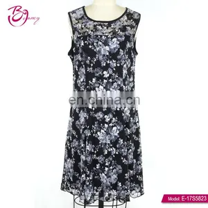 Casual Style Lace Sleeveless Round Neck Women 2017 Summer Dress thumbnail-1