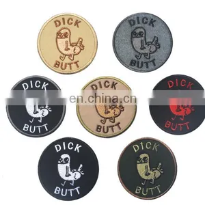 Custom High Quality Embroidery Patch of Duck Embroidered Patches, Dick Butt Embroidery Patch Overlock Badge With Hook and Loop thumbnail-1