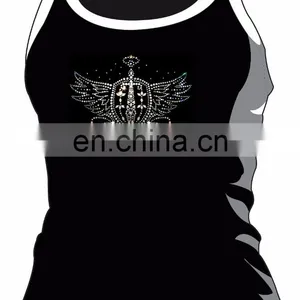 Hot Sale Bling Rhinestone Transfer Iron on Angel Wings thumbnail-2