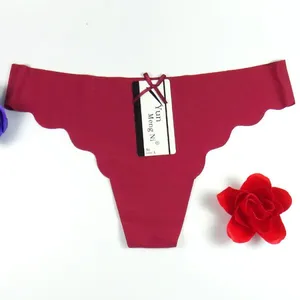 Yun Meng Ni Sexy Underwear Ice Silk Seamless Ladies Panties Plain Colors Women Thongs thumbnail-2