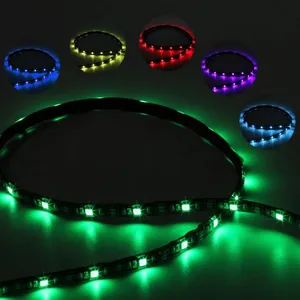 USB LED Strip 5050 RGB With Corner Connector 1M 2M Flexible Strip Light RGB PC TV Background Lighting With Adhesive Tape thumbnail-2