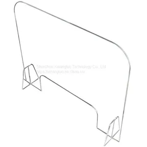 Wholesale High Quality Custom Transparent Acrylic Desk Shield Plexi Glass Foldable Sneeze Guard for School Student Desk thumbnail-3