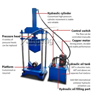 Xinpeng New 60T 4 Columns Hydraulic Press For Waste Motor Recycling thumbnail-1