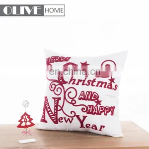 45x45CM Custom Latest Design Merry Christmas Theme Embroidery Sofa Cushions thumbnail-5