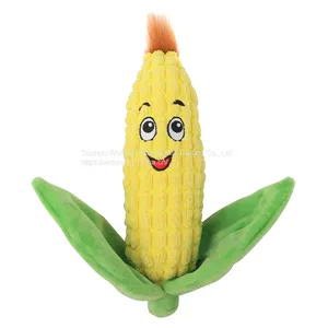 Bite Resistant Custom Interactive Corn Plush Pet Chew Squeaky Dog Toys thumbnail-1