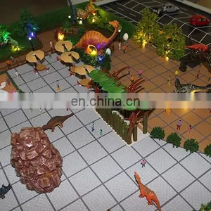 Dinosaur Park Architectural Maquette for Real Estate & Construction Display With Miniature People thumbnail-4