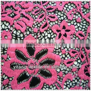 Embroidery Flower Italian Mesh Lace Fabric for Dress thumbnail-1