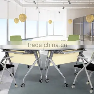 Round Office Table Aluminum Alloy Leg With Castor HD-12A-L thumbnail-2