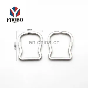 Excellent Keyring Stainless Steel Custom Key Chain Split Shaped Rings For Clothing thumbnail-1