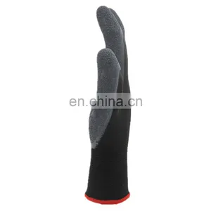 13guage Black Work Gloves Latex Coated Work Gloves Crinkle Latex Gloves Good Quality thumbnail-2