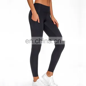 Custom Wholesale Women Workout Fitness Clothing Yoga Pants Leggings For Women With Pockets thumbnail-2
