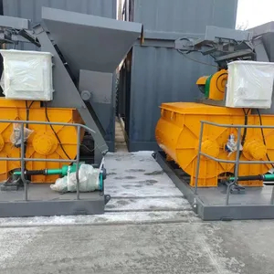 JS500 DOUBLE HORIZONTAL SHAFTS FORCED CONCRETE MIXER thumbnail-4