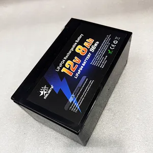 Deep Cycle 12v8ah Rechargeable Dry Charged Sealed Lead Acid Replacement Battery 12v 8ah Batteries for Electric Scooter thumbnail-1