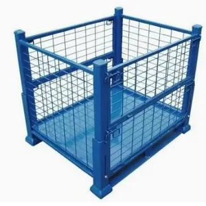 Metal Storage Cage/Steel Cage/Wire Mesh Cage for Warehouse Transport Stillage thumbnail-4