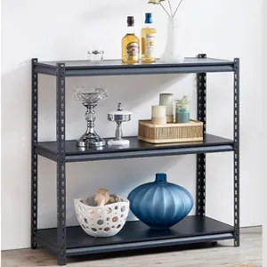Metal Steel Shelf Easy Assemble Slotted Angle Shelving Bolt Stacking Shelves thumbnail-1