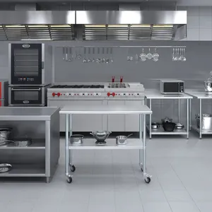 Stainless Steel Workbench, Suitable for Kitchen Food Preparation, Applicable to Commercial and Residential Use. thumbnail-4