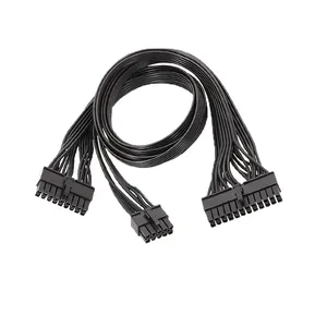 10Pin+18Pin to 24Pin Modular Power Cable Black Flat Ribbon for EVGA Power Supply thumbnail-2