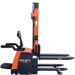 Stand-on Double Lift Electric Pallet Stacker Factory Direct Sales CDDD thumbnail-5