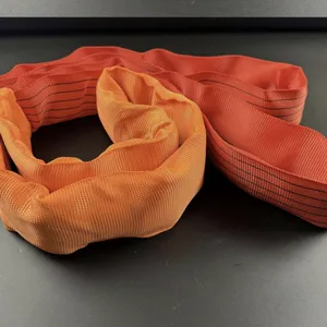 Flat Woven Lifting Sling 3m Length 50mm Width 8-Ply Webbing With Wear Sleeves thumbnail-5