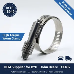 SS304/SS316 Marine Grade Hose Clamp | Polished Heavy Duty American Type Pipe Clip | Corrosion Resistant Marine Hardware Inch thumbnail-1