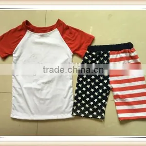 4th July Kids Baby Boy New Years Outfit Boutique Clothing Sets Kids Outfits Wholesale for Independence Holidays thumbnail-1