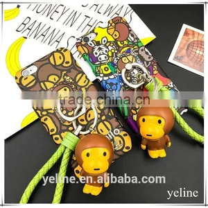 Monkey Design Phone Case With Monkey Ring Holder Monkey Sling thumbnail-1