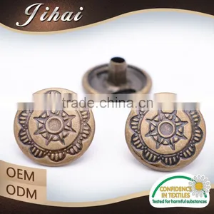 With Logo Design Round Special Clothing Snap Custom Metal Snap Button thumbnail-5