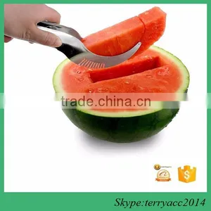 Watermelon Scoop Stainless Steel Cutter Slicy Corer Cantaloupe Slicer Server thumbnail-3