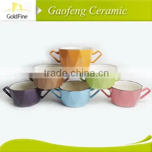 2014 Wholesale Ceramic Soup Bowl With Handle/ Bowl Supply thumbnail-1