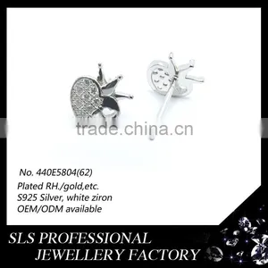 Accessories for Jewelry Wholesale China Earring Stud Design 925 Silver Jewelry Strawberry Shape Earring for Cute Daughter Gift thumbnail-2