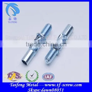 Galvanized Knurled Double End Bolt With Round Collar thumbnail-1
