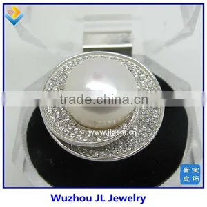 JL Brands Freshwater Pearl Ring Flower Silver Ring Hot Sale In Morocco thumbnail-1